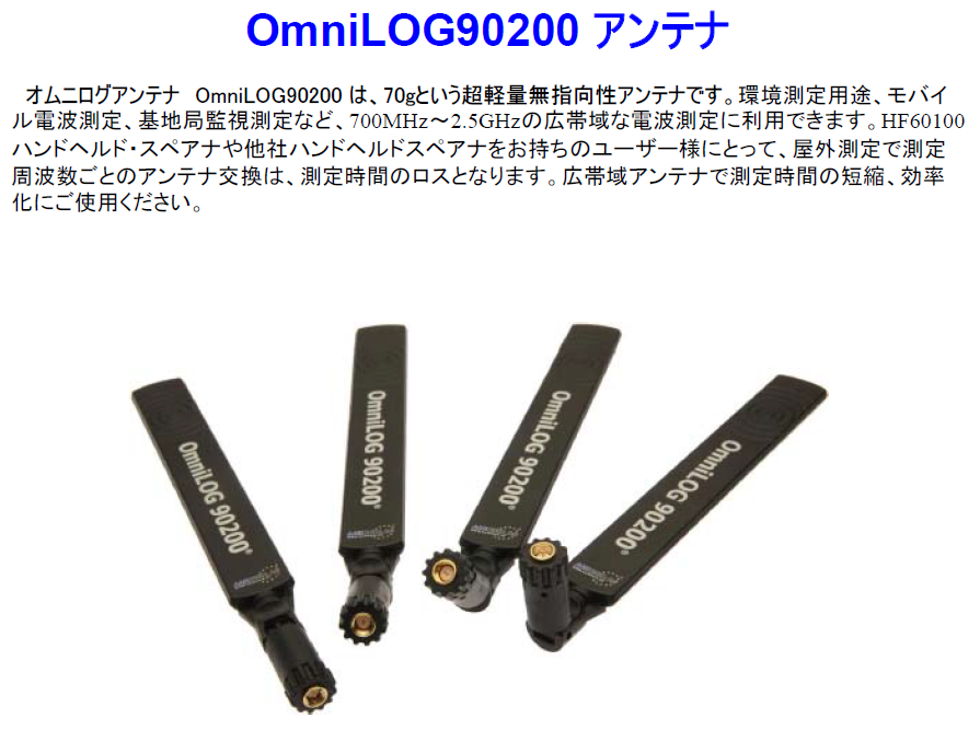 薄型プレート広帯域アンテナOmniLOGシリーズ