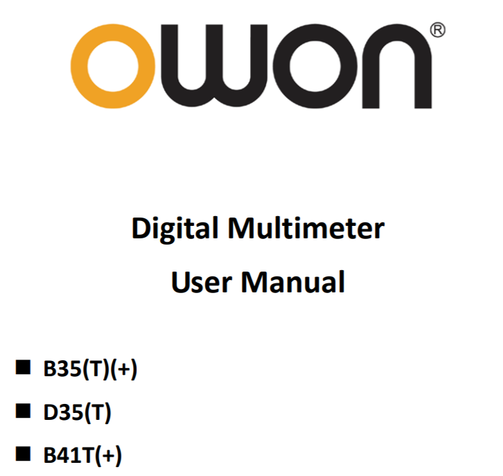 DigitalMultimeterUserManual