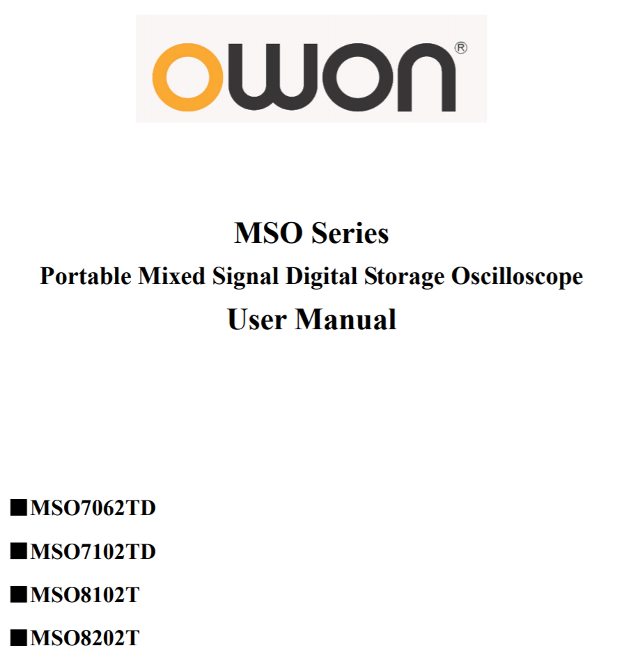 MSO Series Usermanual