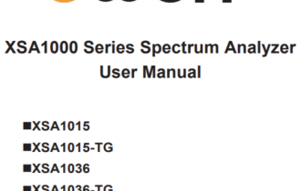 XSA1000 Series Spectrum Analyzer User Manual